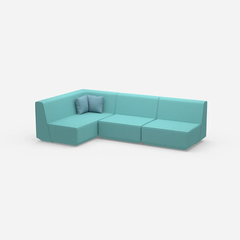 Blaue Eckcouch