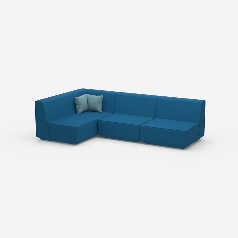 Blaue Eckcouch