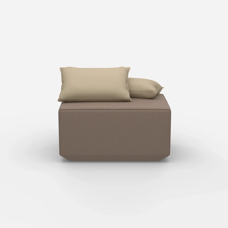 Sitzpouf taupe modern