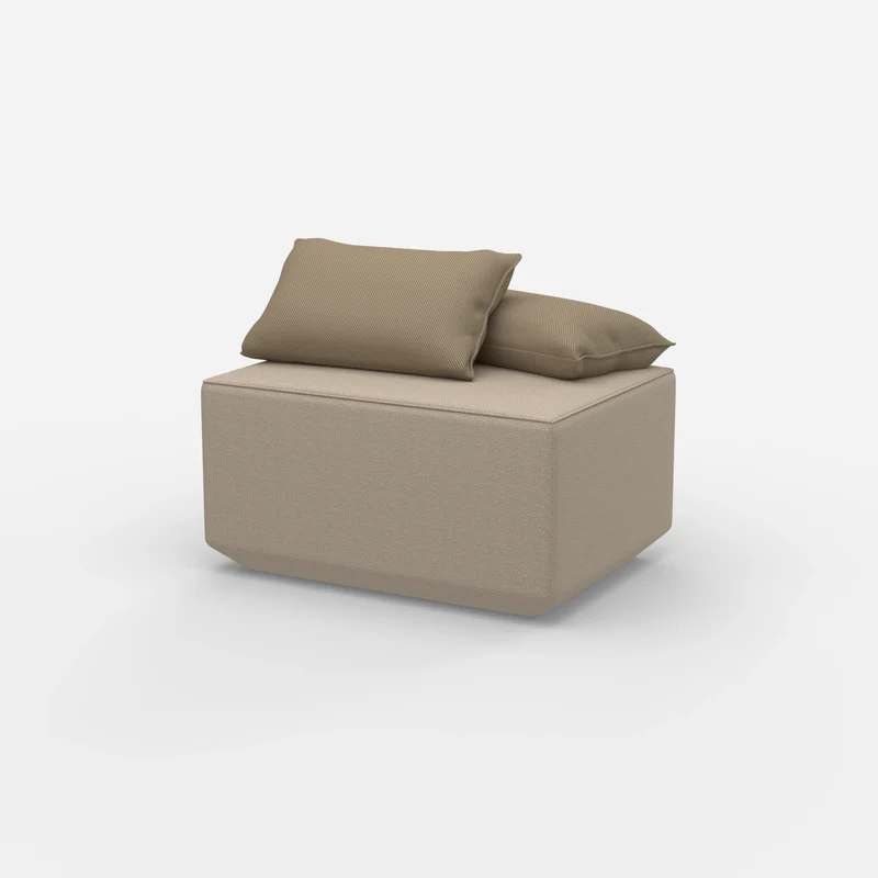 Sitzpouf taupe modern