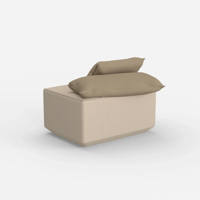 Sitzpouf taupe modern
