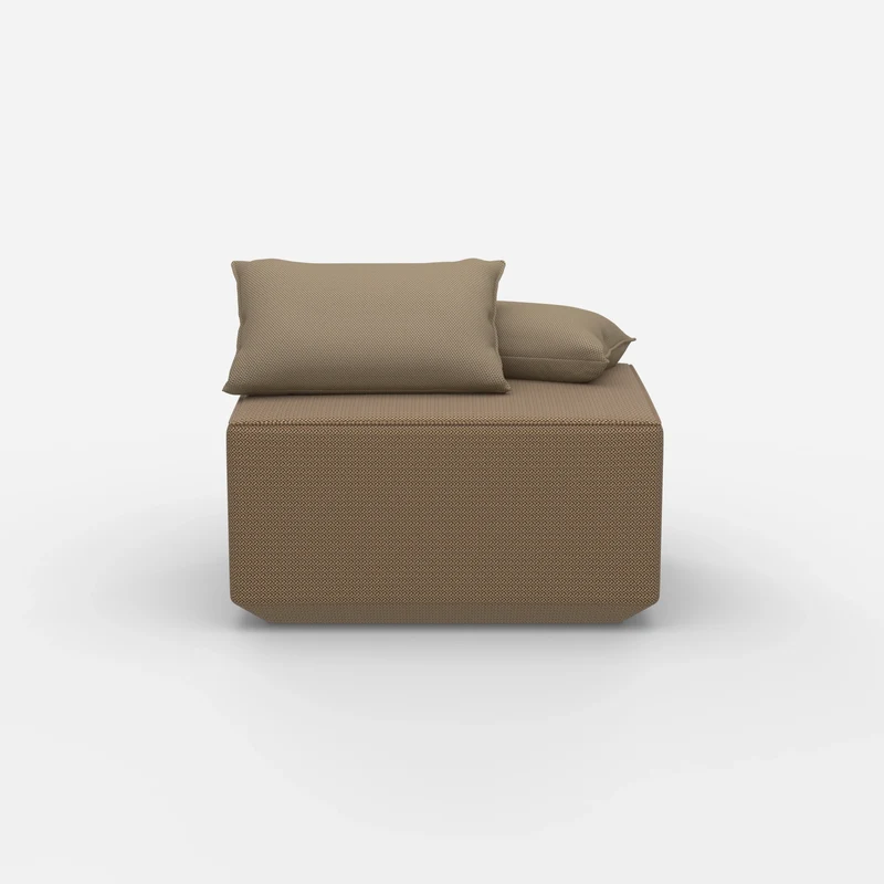 Sitzpouf taupe modern