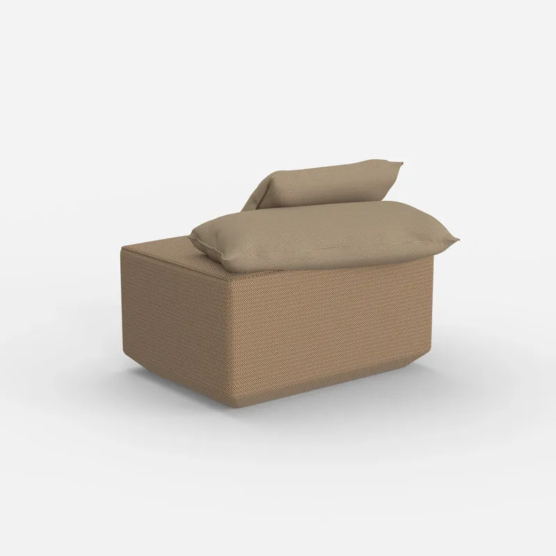Sitzpouf taupe modern