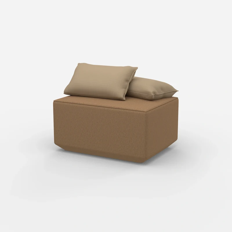 Sitzpouf taupe modern