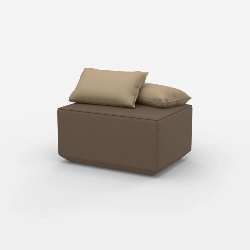 Sitzpouf taupe modern