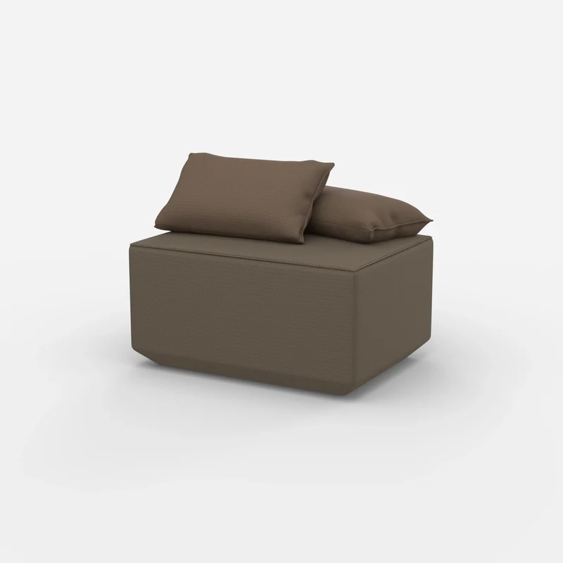 Sitzpouf taupe modern