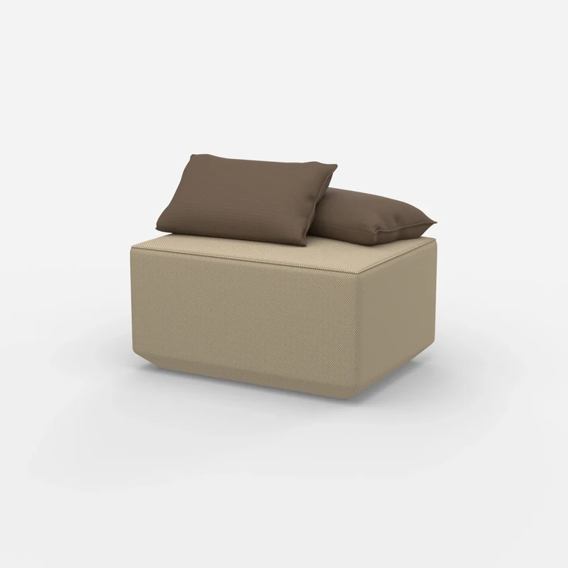 Sitzpouf taupe modern