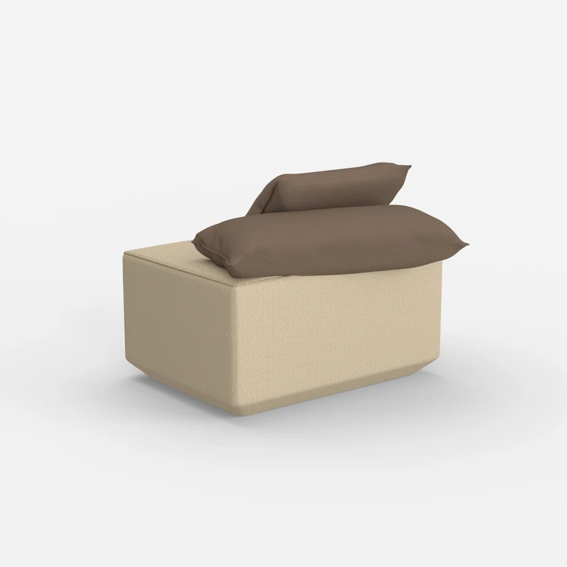 Sitzpouf taupe modern