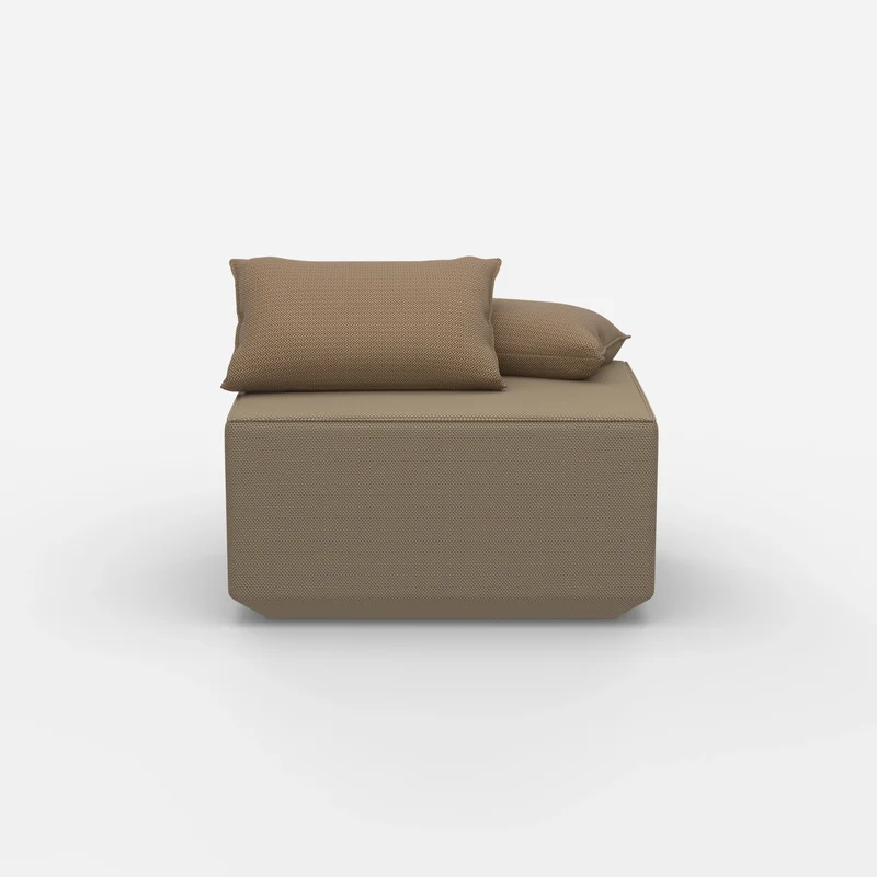 Sitzpouf taupe modern