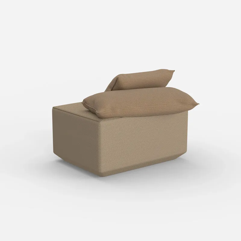 Sitzpouf taupe modern