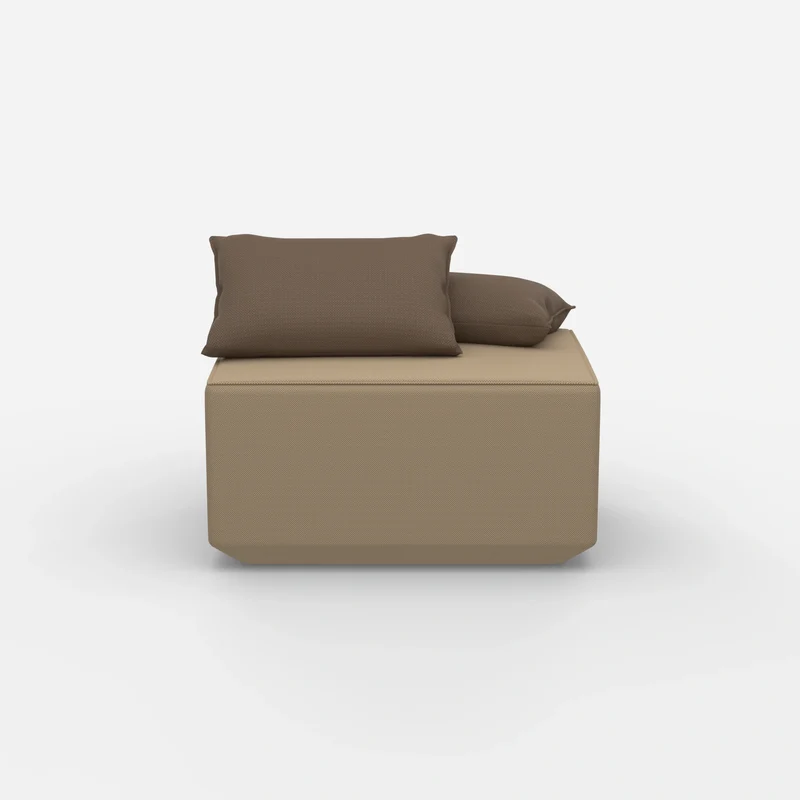 Sitzpouf taupe modern