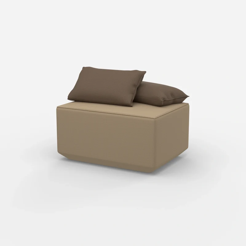 Sitzpouf taupe modern