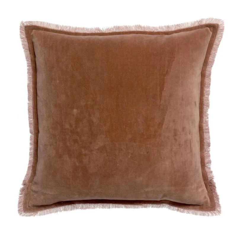 Coussin velours Bois de rose
