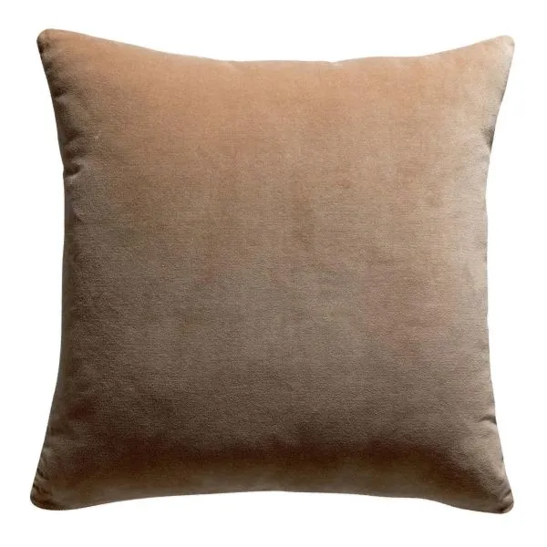 Coussin velours Camel