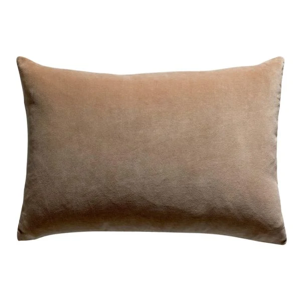 Coussin velours Camel