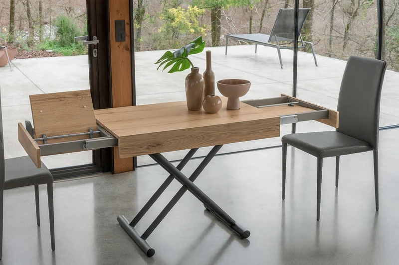 Table basse relevable et extensible - Compact
