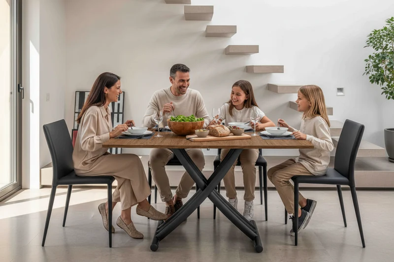 Table basse relevable extensible en bois – Fenix