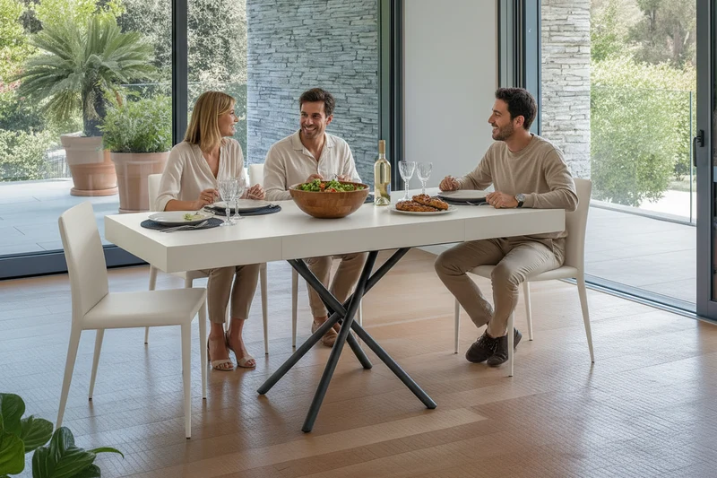 Table basse relevable extensible effet béton – Iris