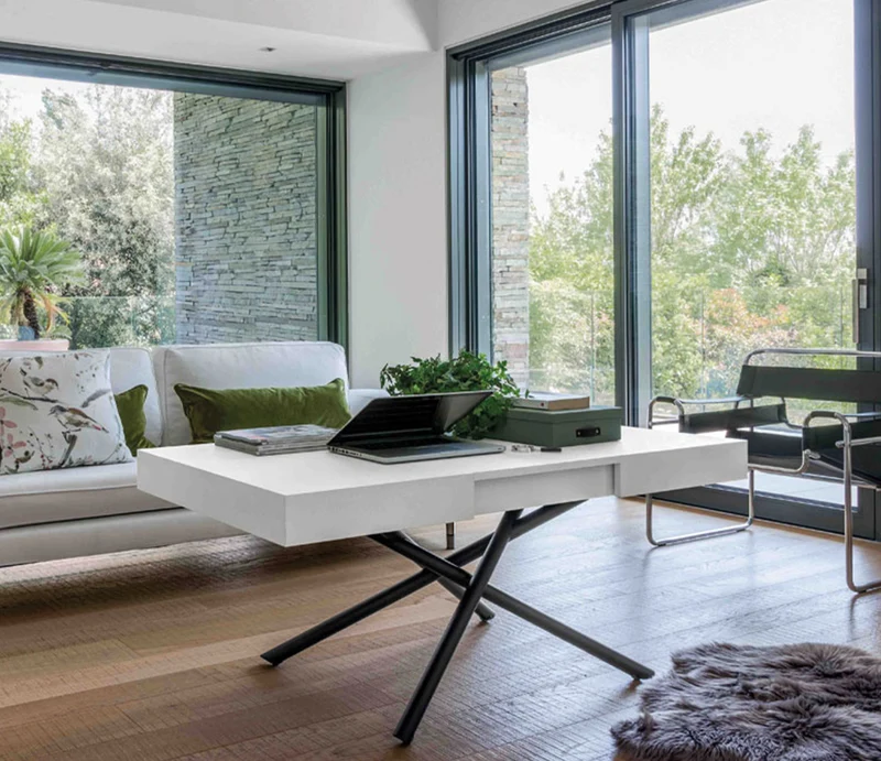 Table basse relevable extensible effet béton – Iris