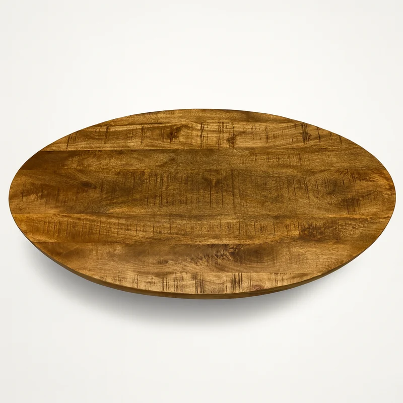 Table basse en bois massif ovale - Alexan