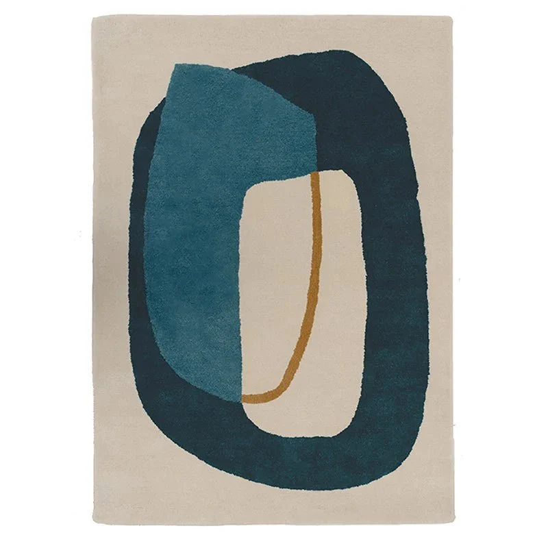 Tapis Inclusion bleu orage