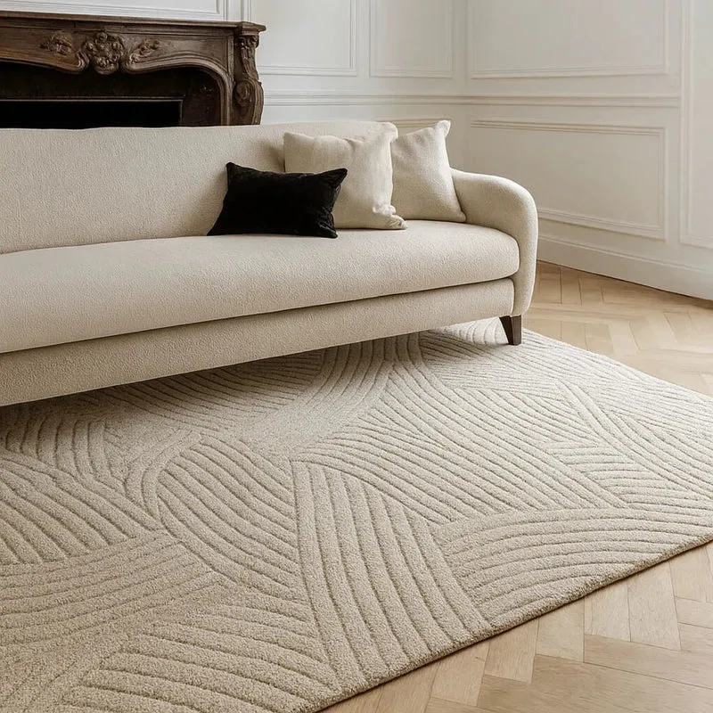 Tapis Canopée beige Uni