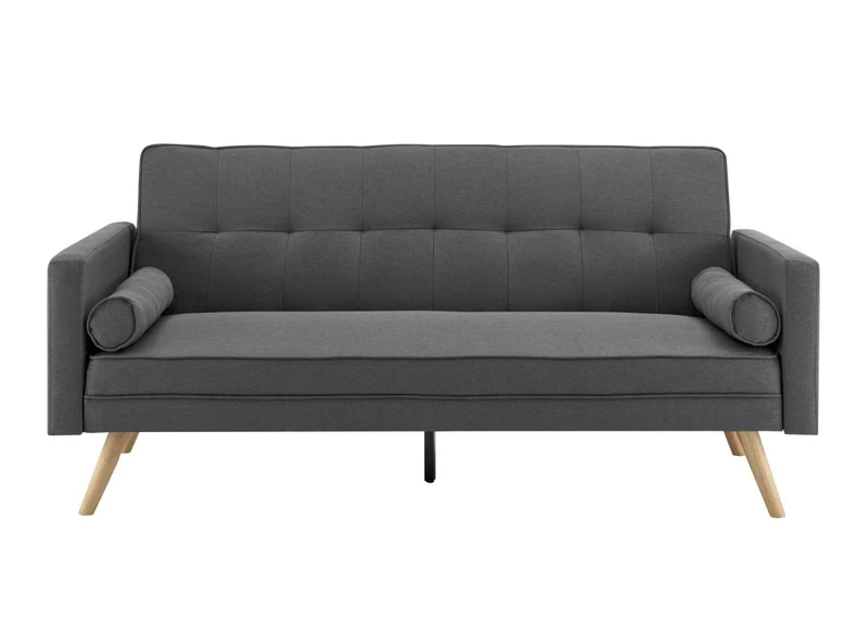 Banquette clic clac gris foncé en tissu TANIA