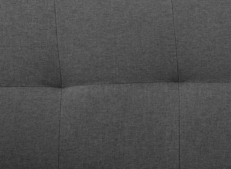 Banquette clic clac gris foncé en tissu TANIA