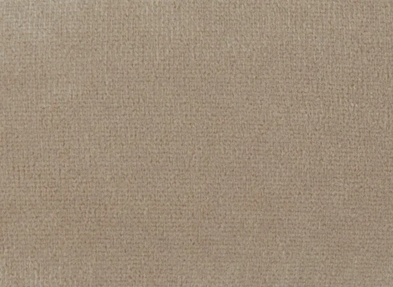 Canapé fixe 3 places capitonné chesterfield velours beige CARMEN