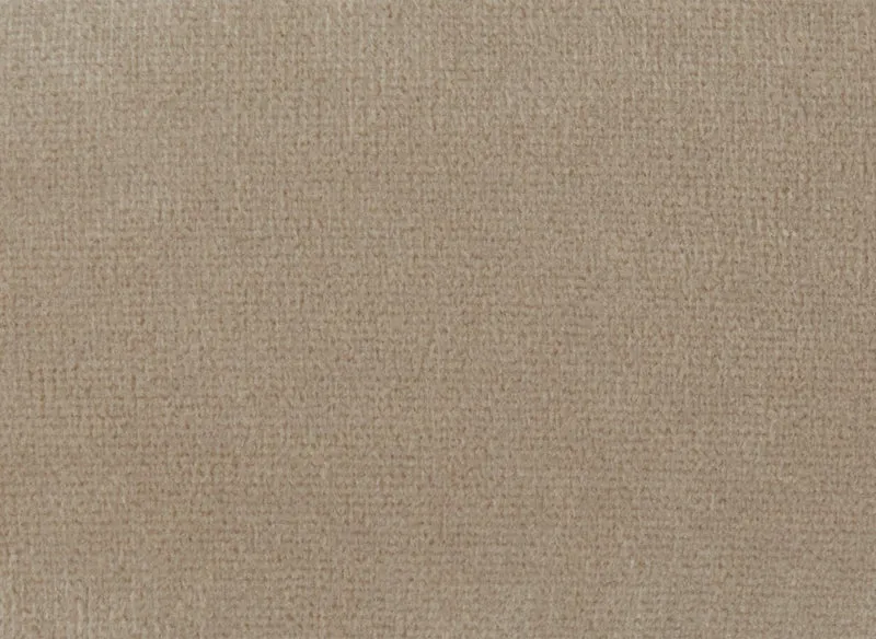 Canapé fixe 2 places capitonné chesterfield velours beige CARMEN