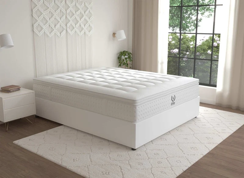 Matelas hybride mousse mémoire en gel et ressorts ensachés 140 x 190 cm épaisseur 31 cm SERENA