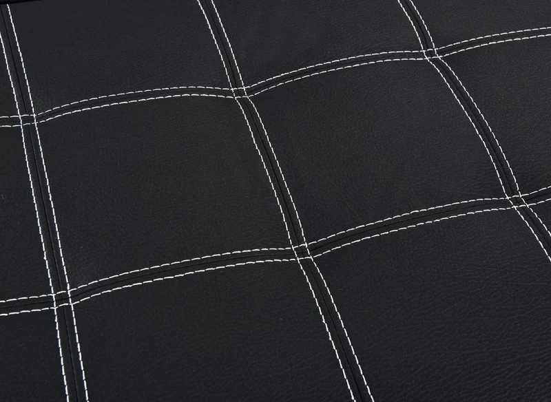 Canapé d'angle convertible en tissu noir DAVON - angle gauche