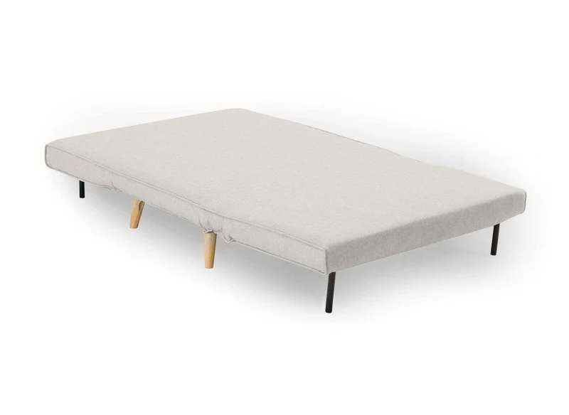 Canapé clic clac 2 places en tissu beige TONKA