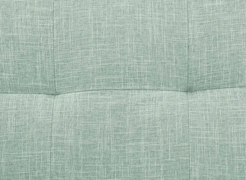 Banquette clic clac en tissu vert d'eau TANIA