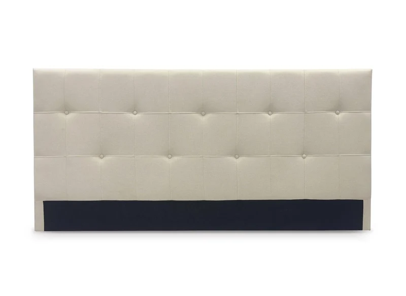 Tête de lit capitonnée en tissu beige 180 cm DOMICE