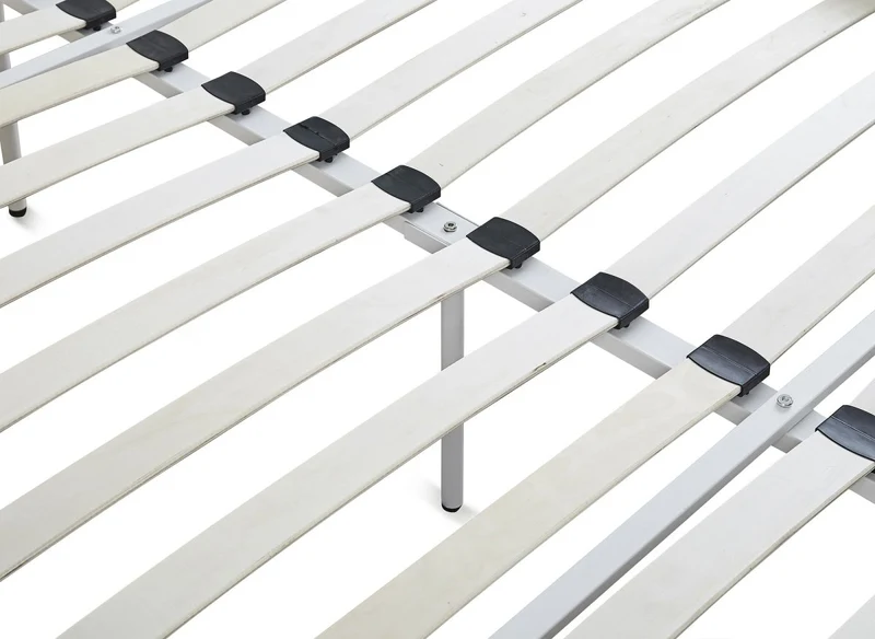 Lit double en métal blanc KADY 160 x 200 cm