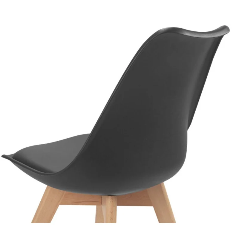 Lot de 2 chaises scandinaves Nordia Noires