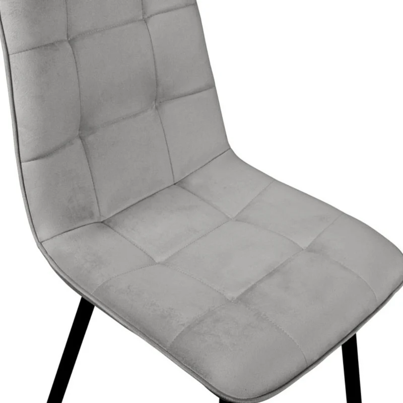 Lot de 4 chaises Linda Gris clair