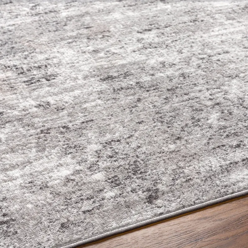 Tapis de Couloir Abstrait Moderne Gris/Blanc Bangkok