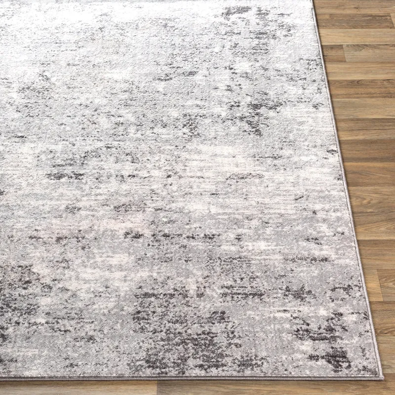 Tapis de Couloir Abstrait Moderne Gris/Blanc Bangkok