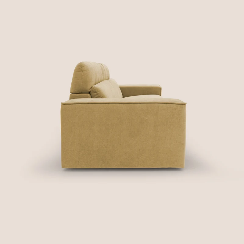 Clark Canapé modulable avec option relax électrique en tissu imperméable et détachable T17 jaune