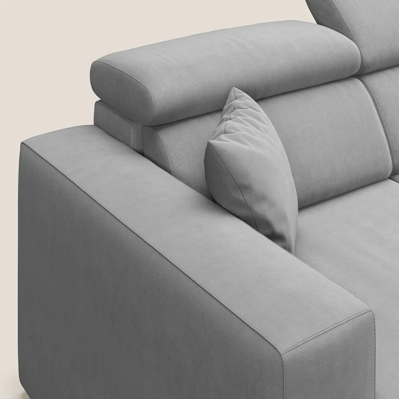 Orwell canapé avec 3 assises extractibles en microfibre détachable T11 gris