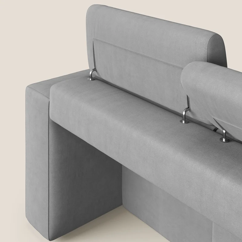 Orwell canapé avec 3 assises extractibles en microfibre détachable T11 gris