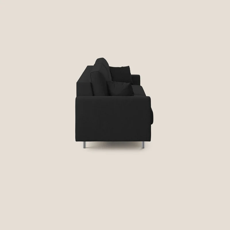 Megan canapé convertible en microfibre détachable T11 noir