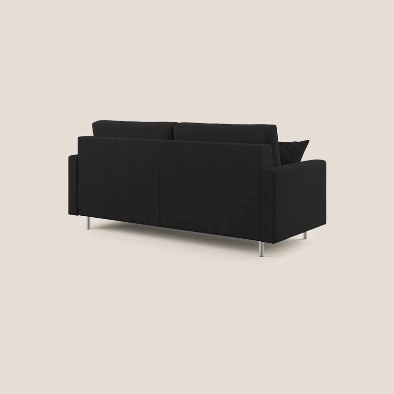 Megan canapé convertible en microfibre détachable T11 noir