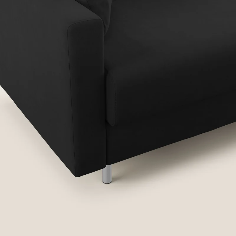 Megan canapé convertible en microfibre détachable T11 noir