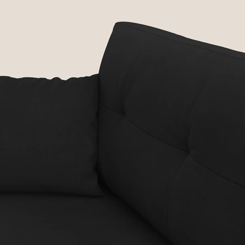 Megan canapé convertible en microfibre détachable T11 noir