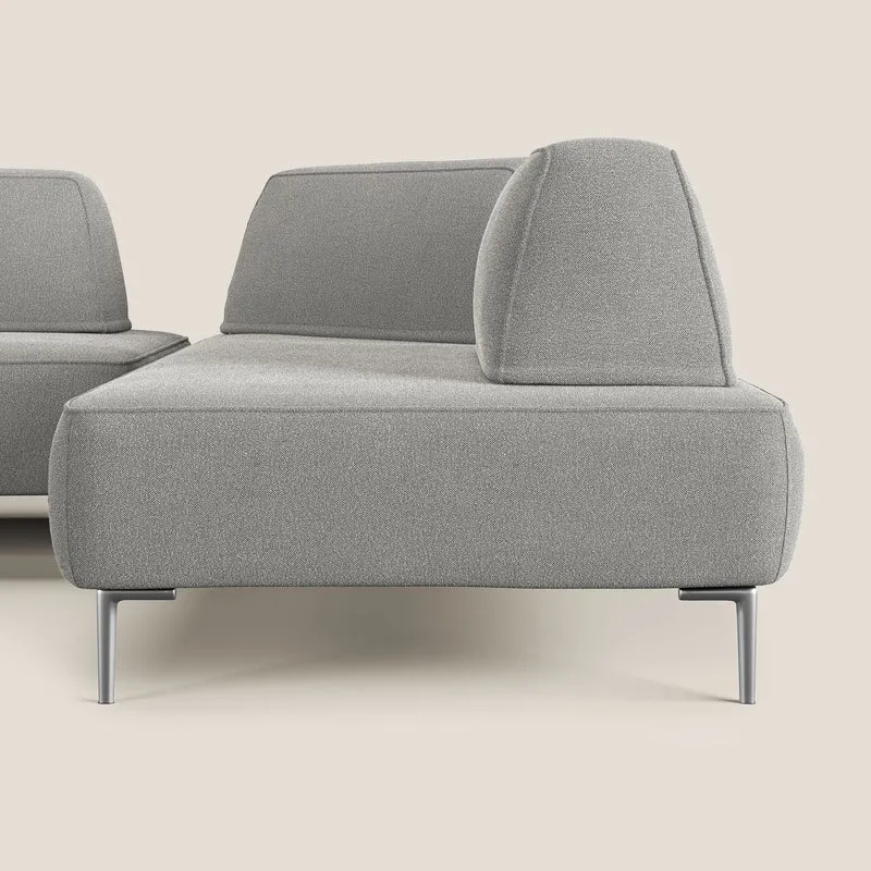 Newton canapé d'angle modulable avec dossiers amovibles en T07 gris