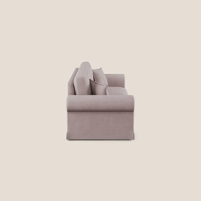 Lady canapé classique en plume d'oie bicolore en tissu imperméable T02 blanc