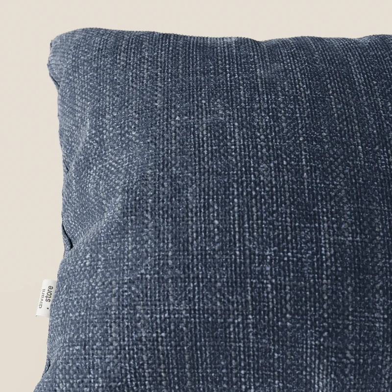 Lyon coussin disponible en plusieurs couleurs, fabriqué en tissu tressé imperméable doux T06 bleu